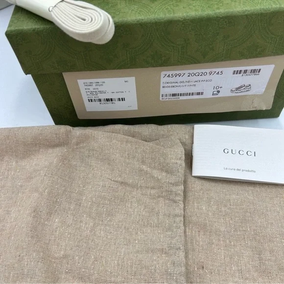 Gucci Brown, Gigi monogram canvas platform sneakers size 10.5 made in Italy - Picture 6 of 10